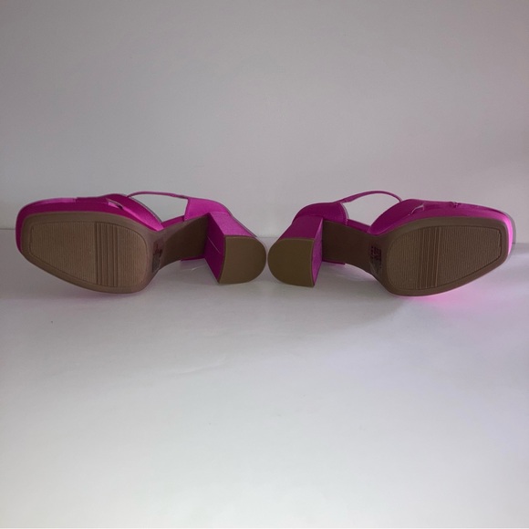 NIB Pop Westerly Barbie Hot Pink Satin Heels NEW Valentines Day Y2K Retro Shoes - Picture 12 of 17